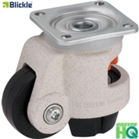 CASTERHQ 1-3/4"x11/16" Nylon Wheel, Blickle Leveling Caster W/ Integrated HRP-POA-45G